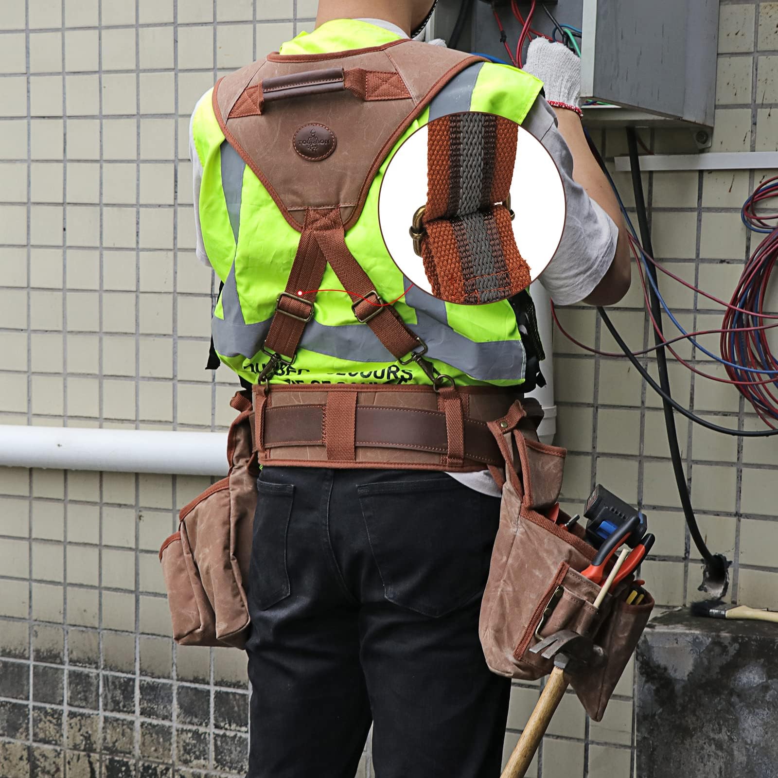 Amazon | TOURBON 腰袋 3段 作業用 ウエストバッグ 電工 工具